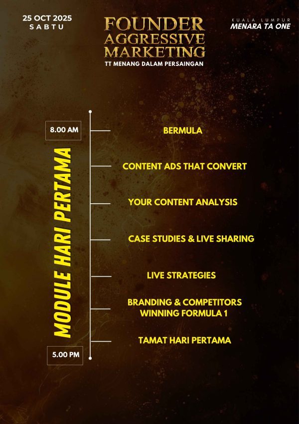 FOUNDER AGGRESSIVE MARKETING TT MENANG DALAM PERSAINGAN - STANDARD PLUS - Image 2
