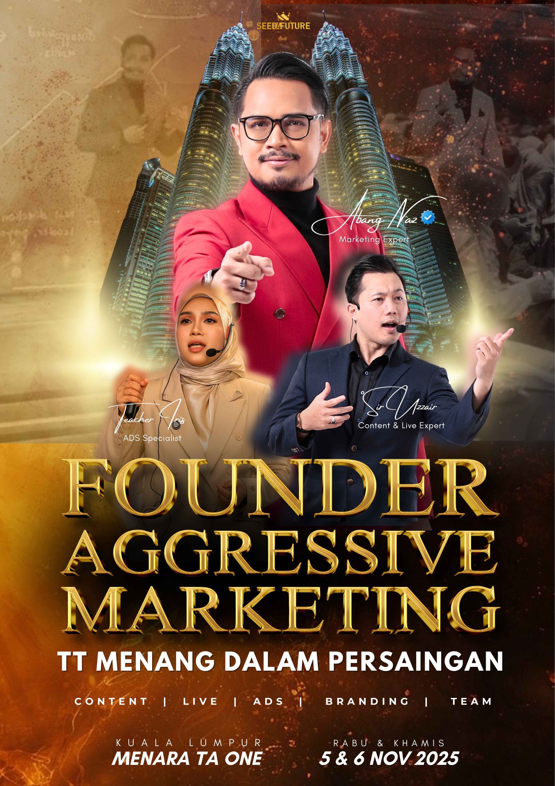 FOUNDER AGGRESSIVE MARKETING TT MENANG DALAM PERSAINGAN - STANDARD PLUS